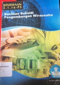Bantuan Subsidi Pengembangan Wirausaha